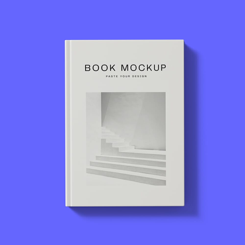 Free Book Mockup Top View PSD