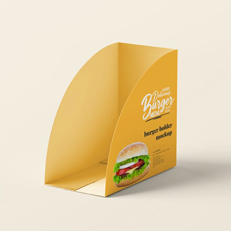 Free Burger Holder Mockups PSD