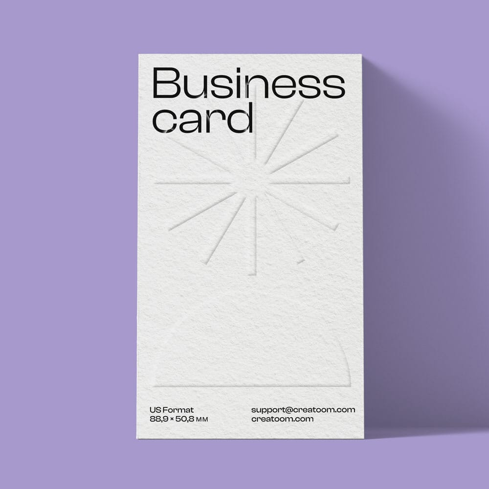 Free Business Card Mockup Front View PSD