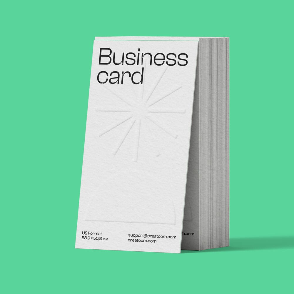 Free Business Cards Mockup Front View PSD