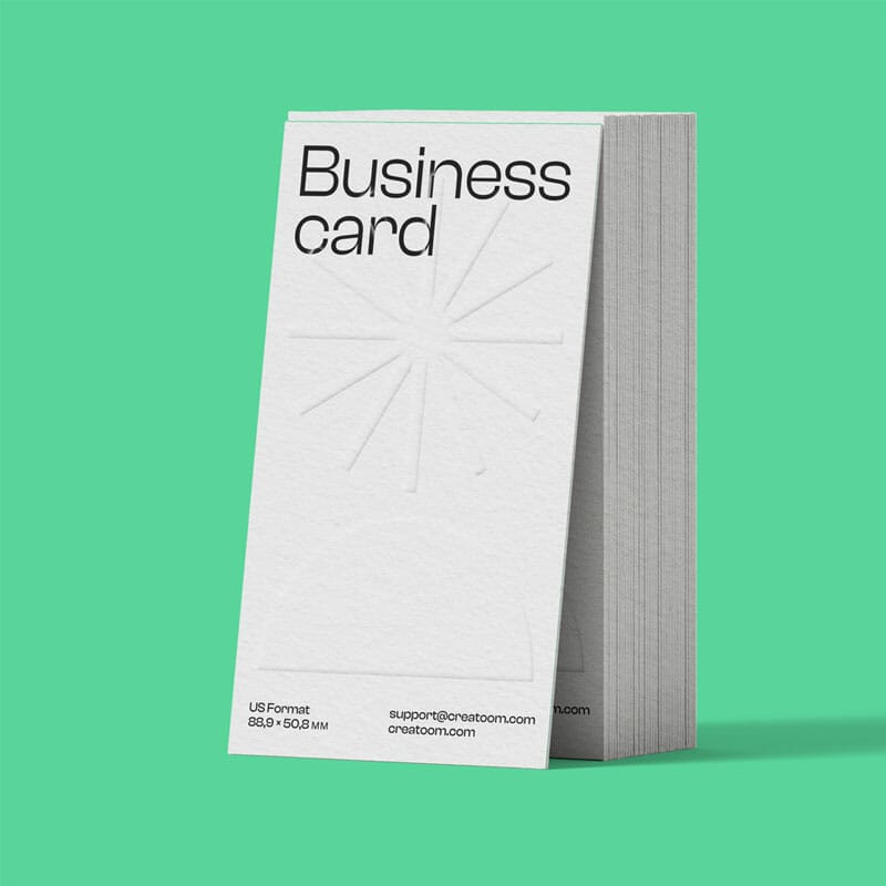 Free Business Cards Mockup Front View PSD