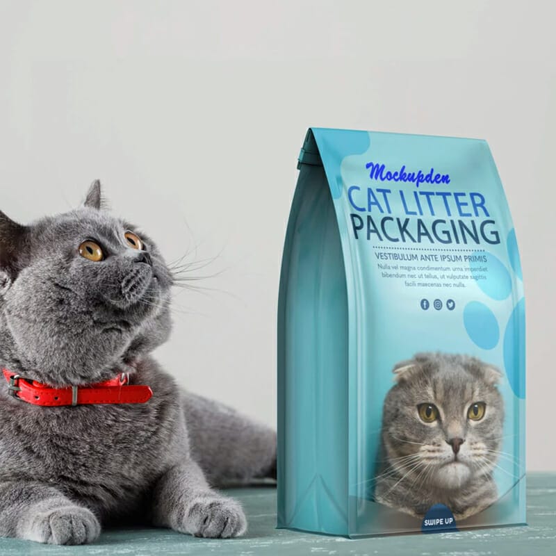 Free Cat Litter Mockup Packaging PSD Template » CSS Author