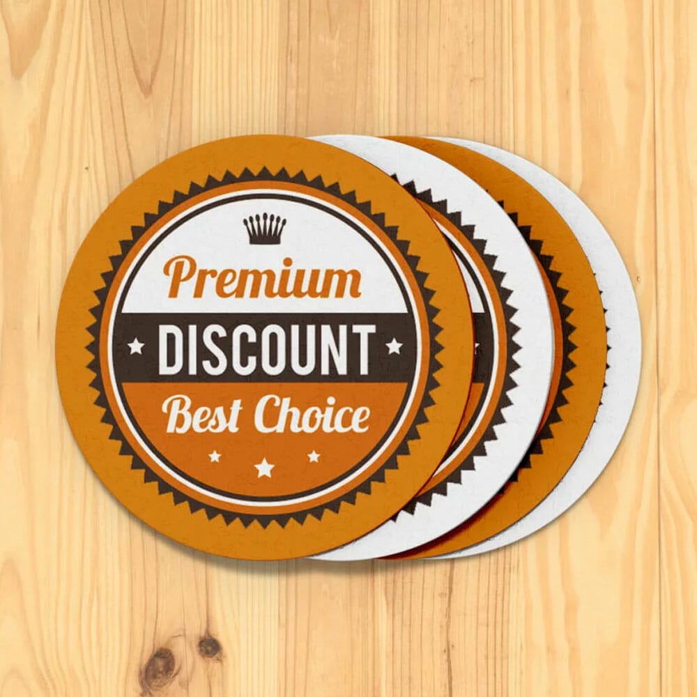 Free Coaster Round Label Mockup PSD Template CSS Author