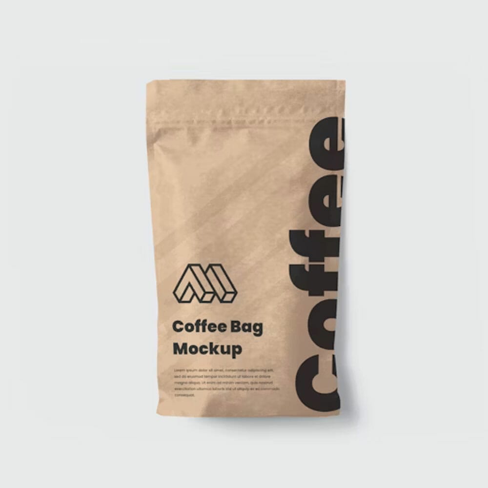 Free Coffee Bag Mockup PSD