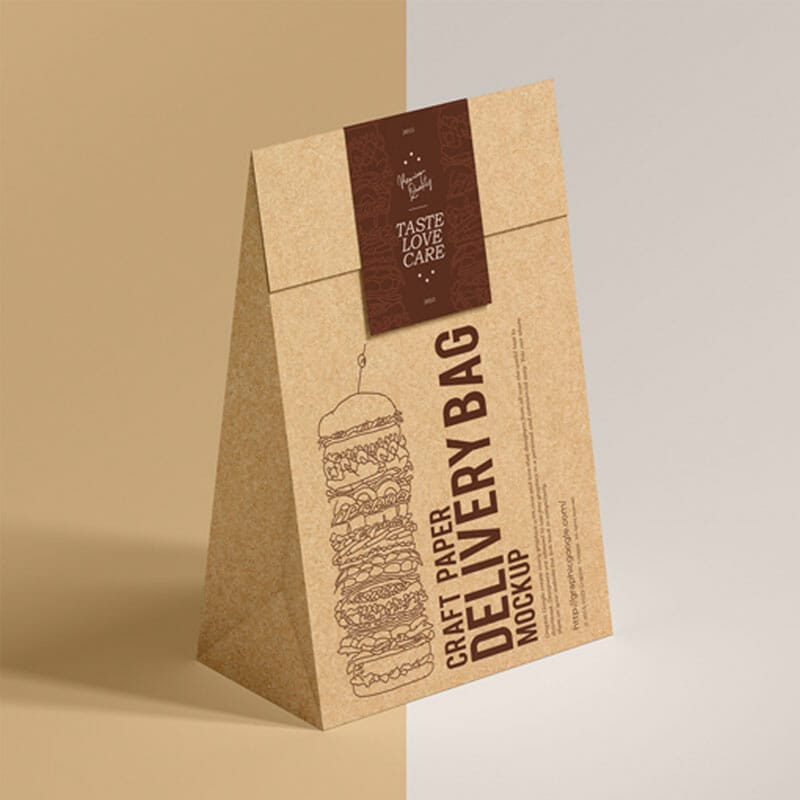 Free Craft Paper Delivery Bag Mockup PSD » CSS Author