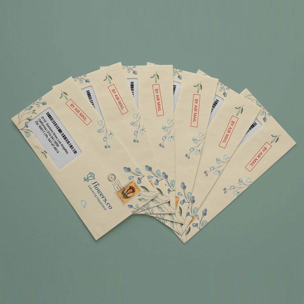 Free DL Window Envelope Mockup PSD