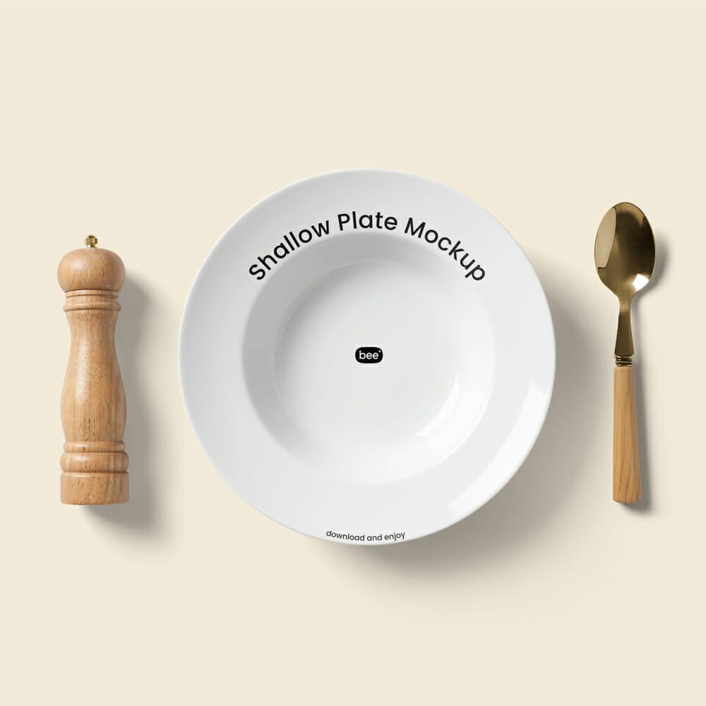 Free Deep Plate Mockup PSD