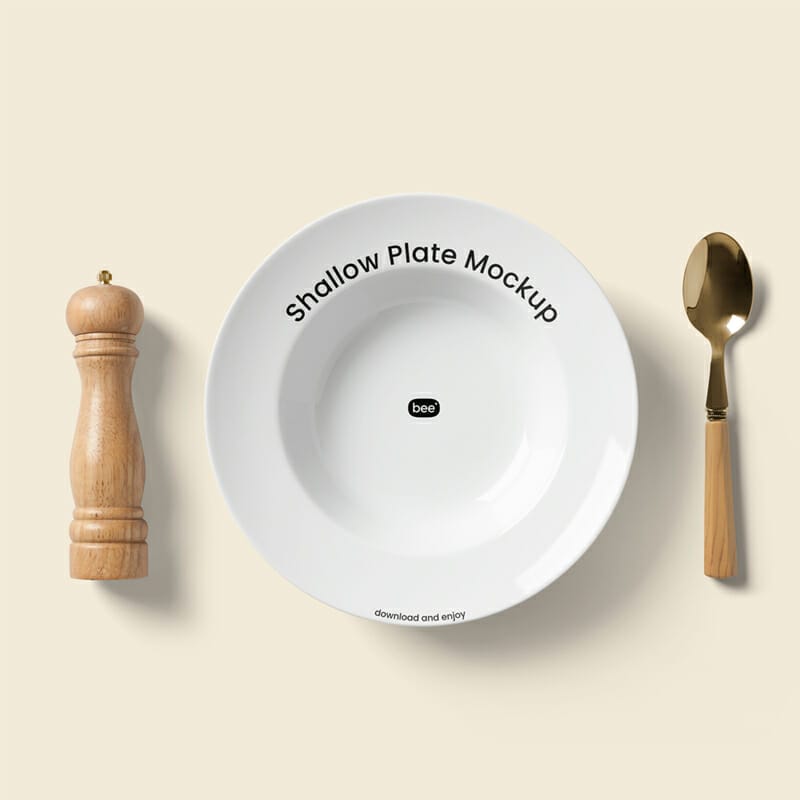 Free Deep Plate Mockup PSD