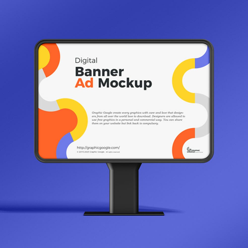 Free Digital Banner Ad Mockup PSD