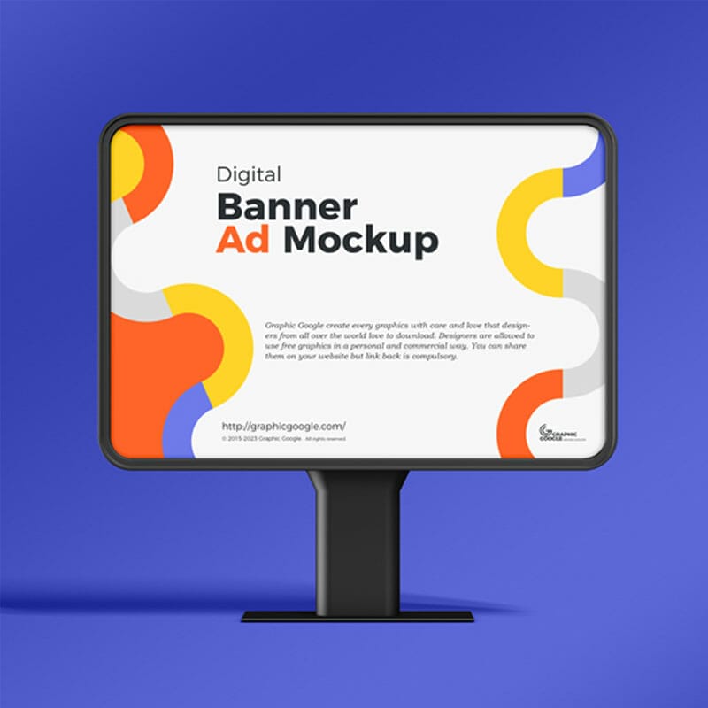Free Digital Banner Ad Mockup PSD
