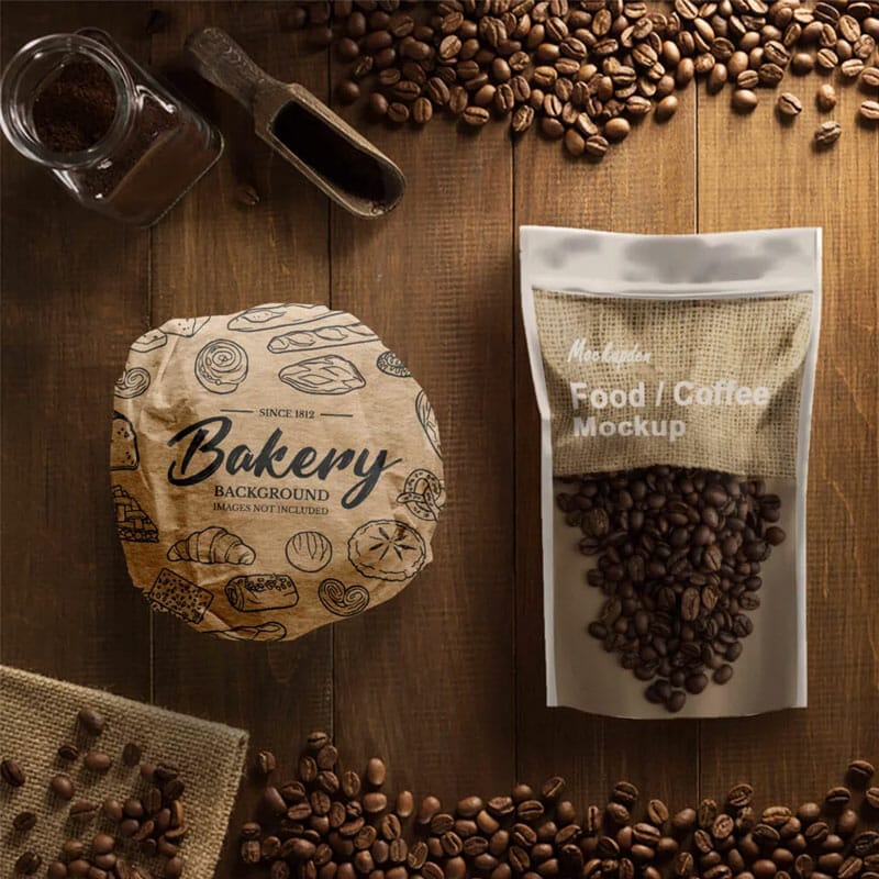 Free Food & Coffee Mockup PSD Template