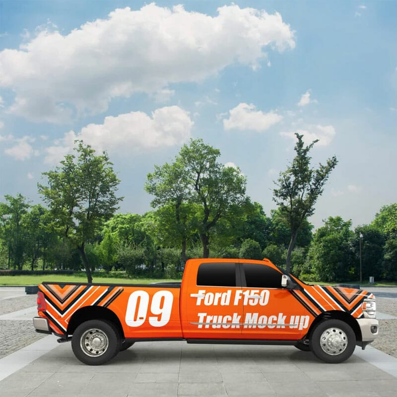 Free Ford F150 Truck Mockup PSD Template