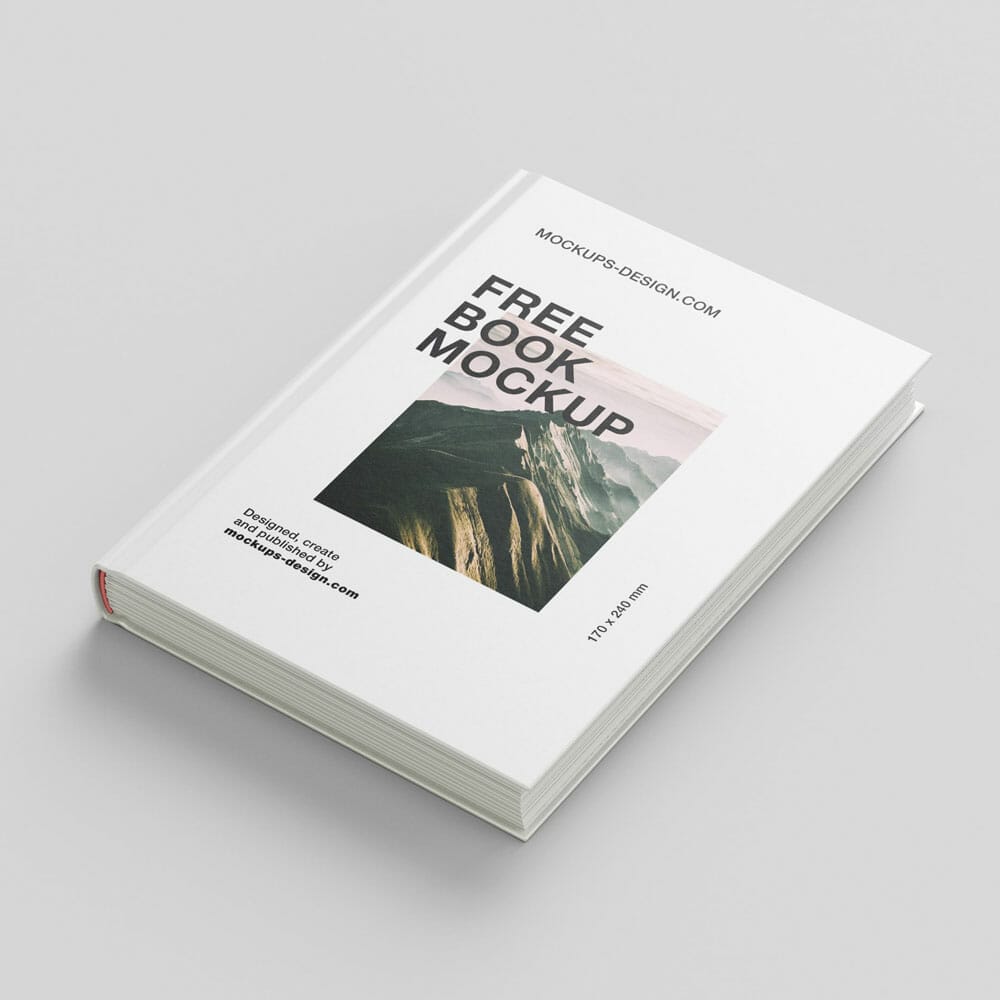 Free Hardcover Book Mockup PSD