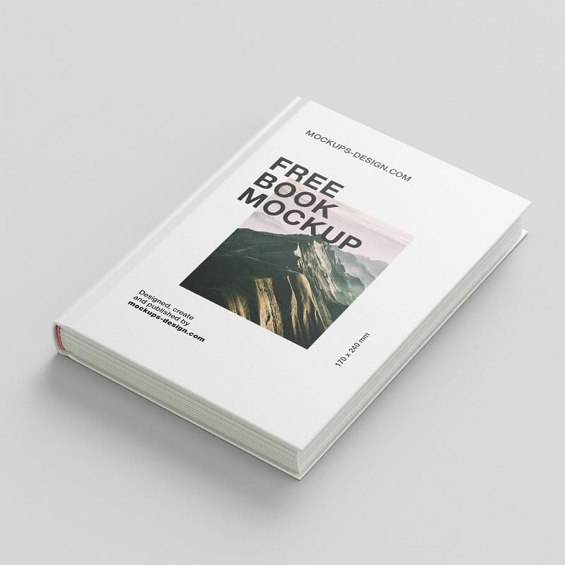 Free Hardcover Book Mockup PSD