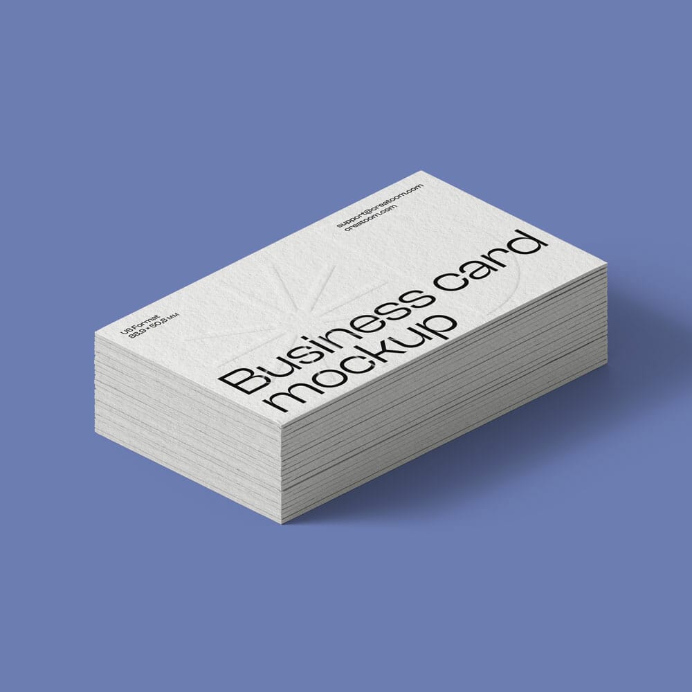 Free Isometric Business Cards Mockup PSD