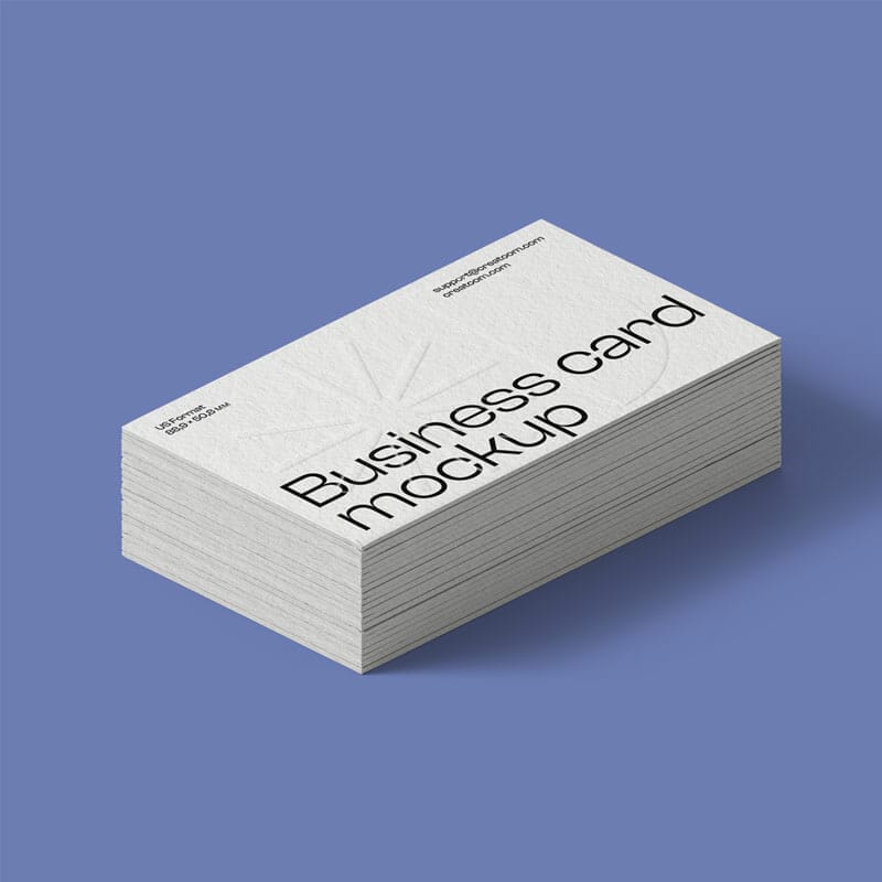 Free Isometric Business Cards Mockup PSD
