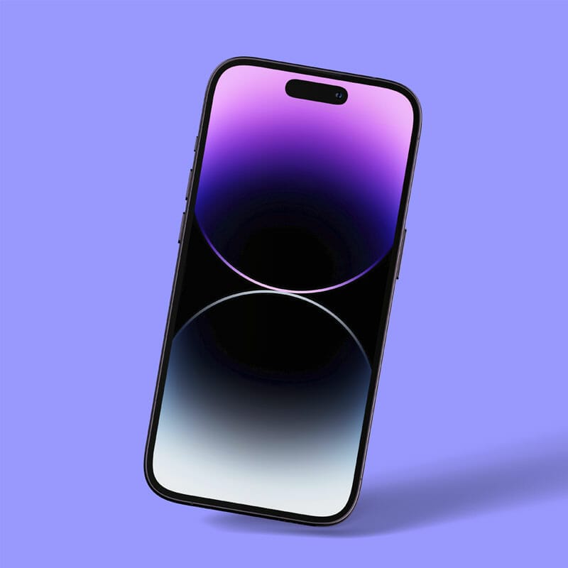 Free Isometric iPhone 14 Pro Mockup PSD