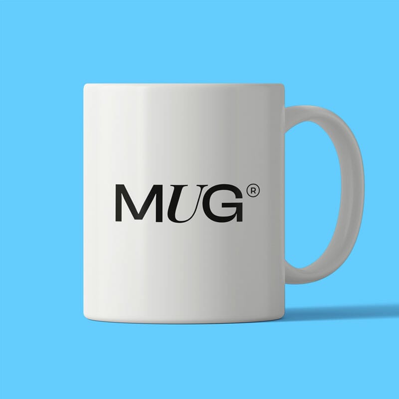 Free Mug Mockup Front View PSD