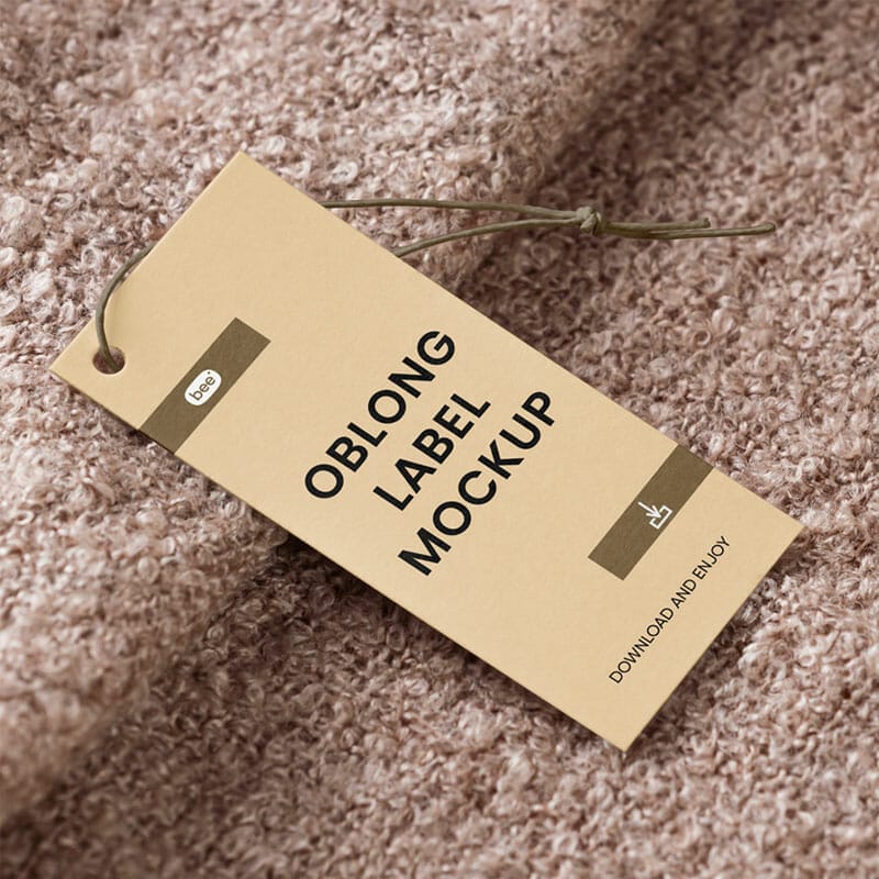 Free Paper Label On Blanket Mockup PSD » CSS Author