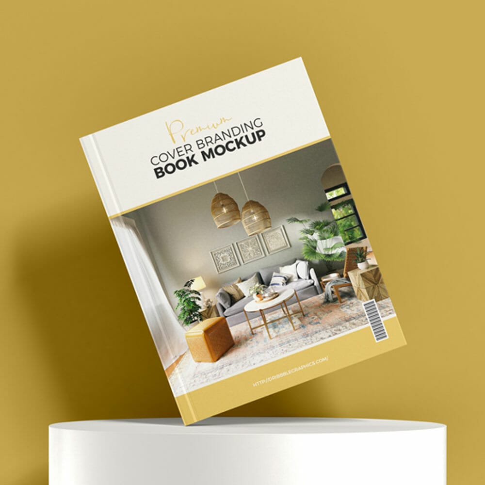Free Premium Cover Branding Book Mockup PSD