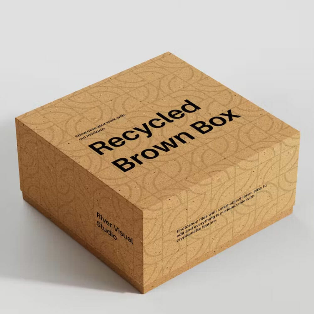 Free Recycled Box Mockup PSD