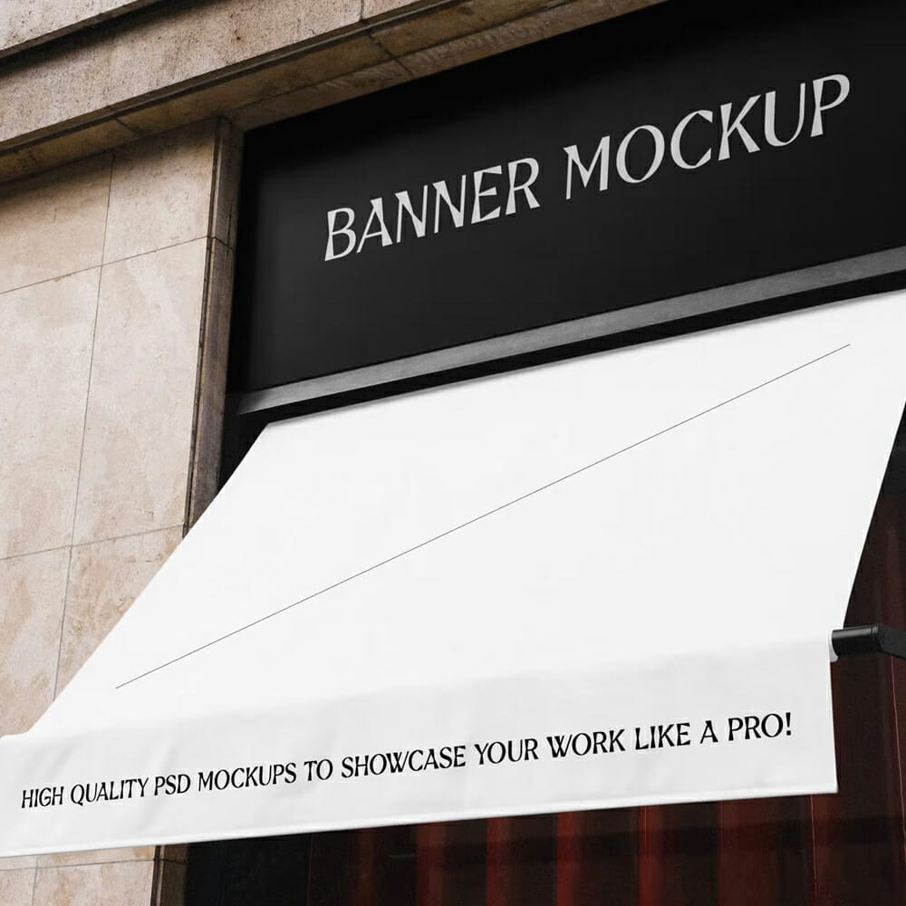 Free Restaurant Banner & Sun Visor Mockup PSD