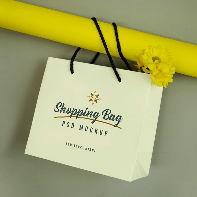 Free Shopping Bag Mockup PSD