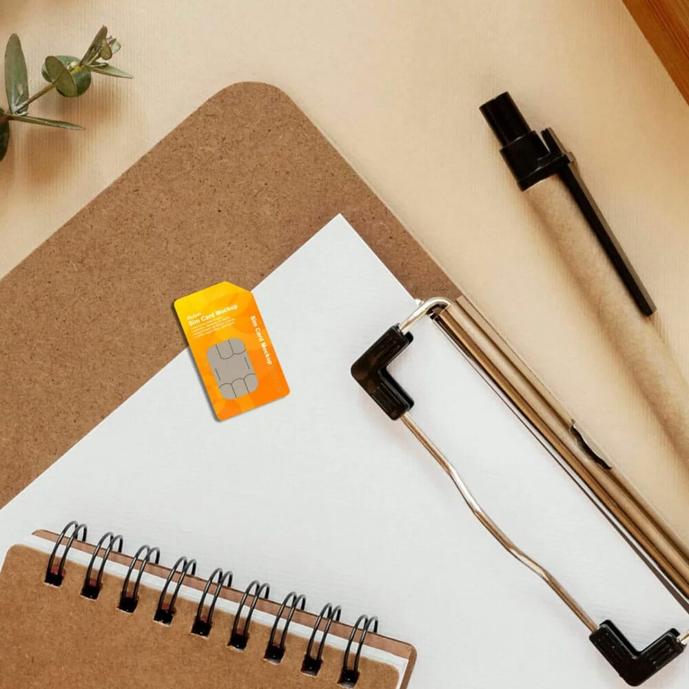 Free Sim Card Mockup PSD Template