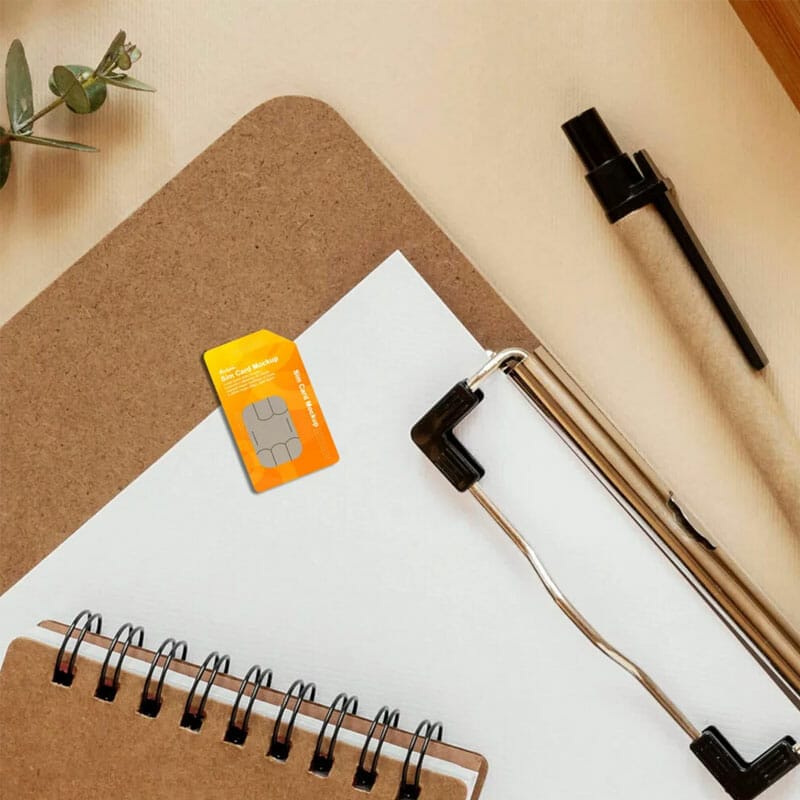 Free Sim Card Mockup PSD Template