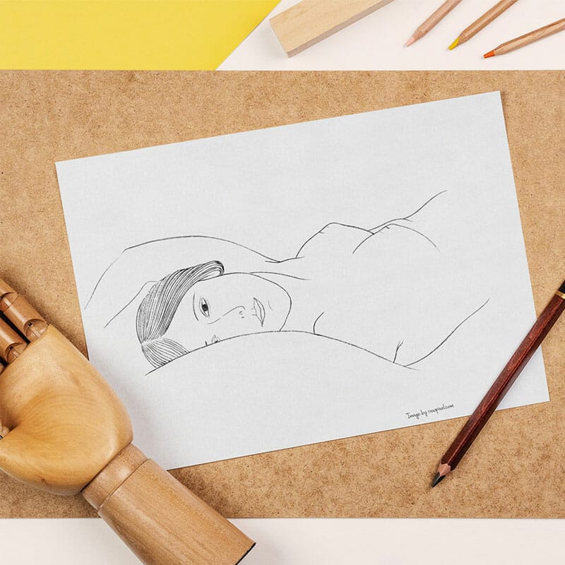 Free Sketch On Paper Mockup PSD