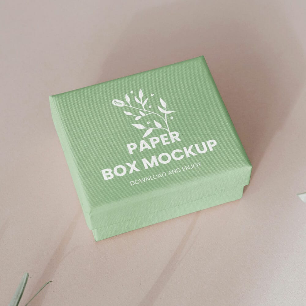 Free Small Gift Box Mockup PSD