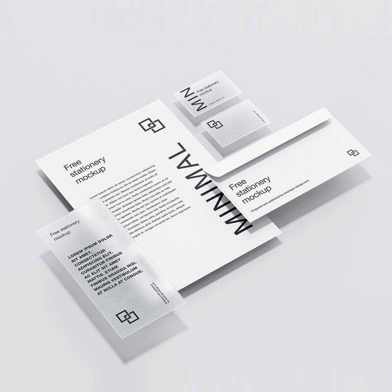 Free Stationery Minimalist Mockup Psd Css Author