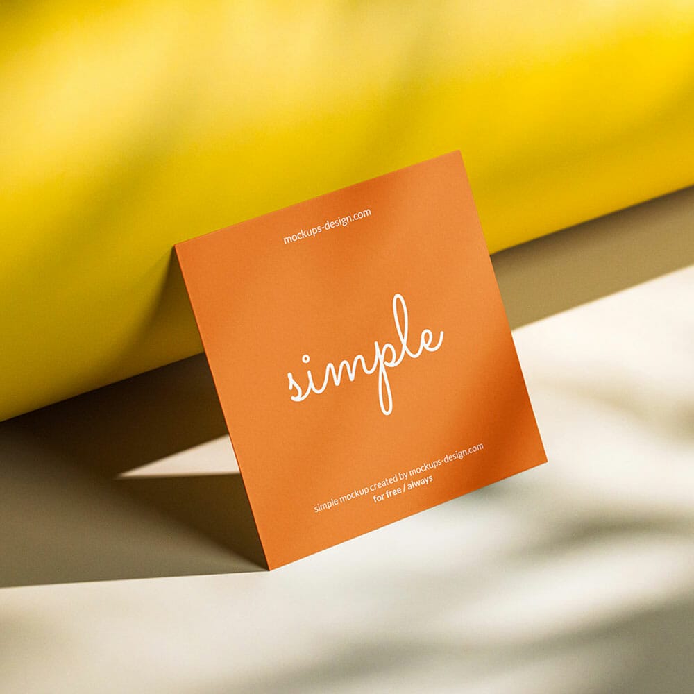 Free Sunny Square Flyer Mockup PSD