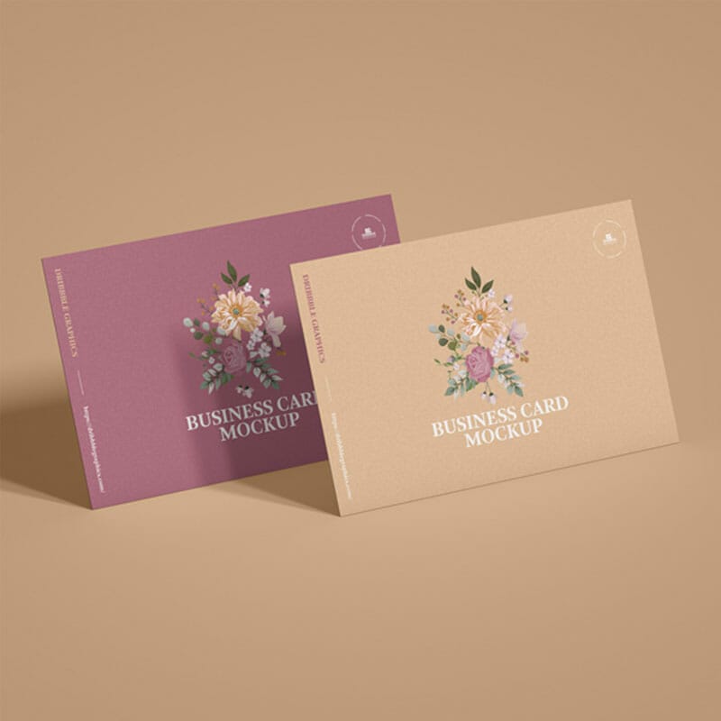 Free UK Size Premium Business Card Mockup PSD
