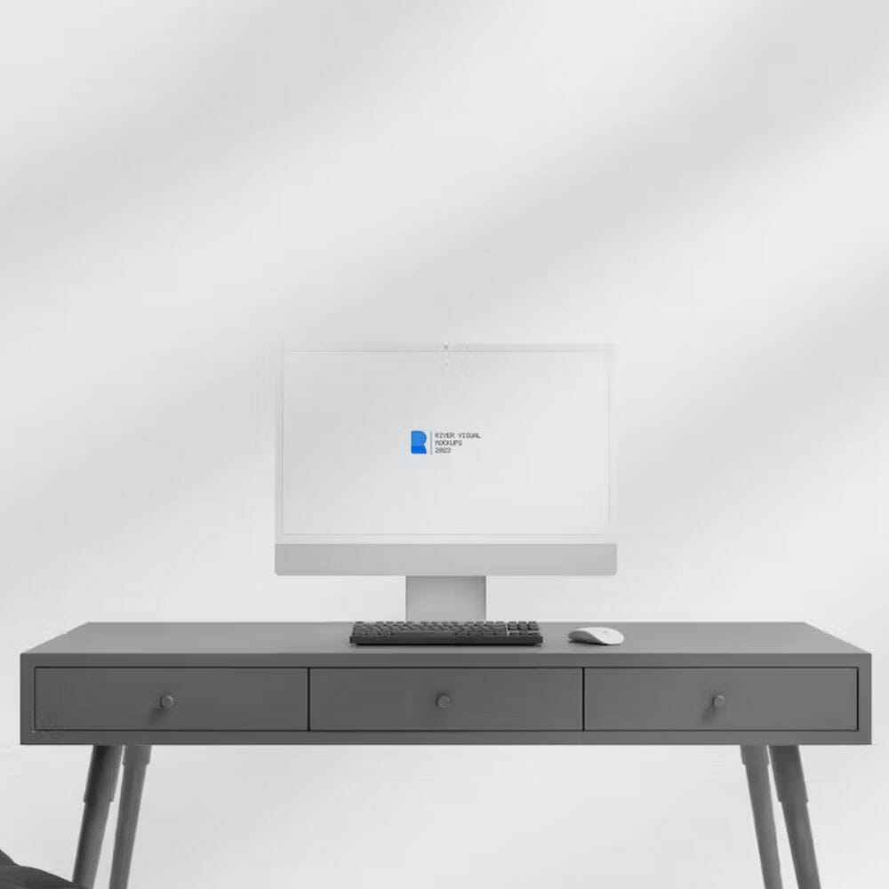 Free iMac Animated Mockup PSD