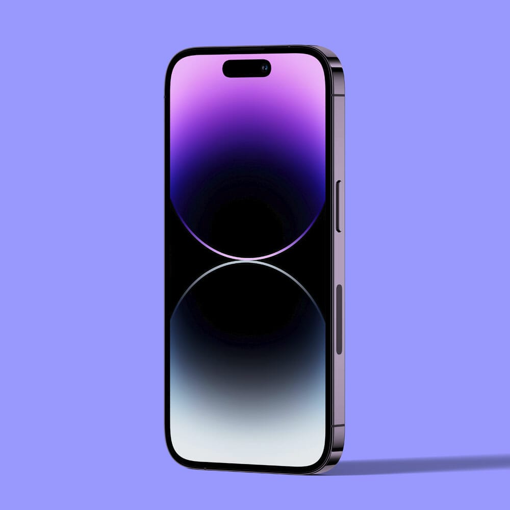 Free iPhone 14 Pro Mockup Front View PSD