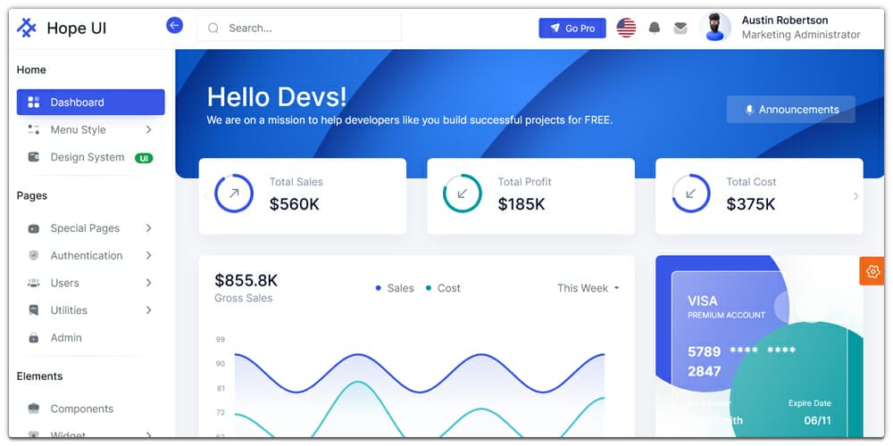 Hope UI Bootstrap 5 Admin Dashboard