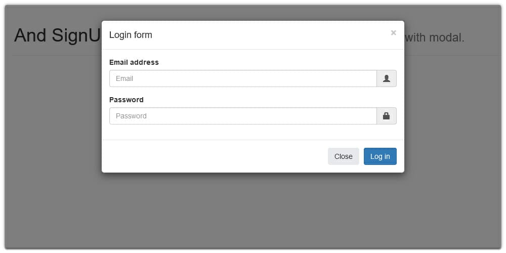 Login And SignUp Modal