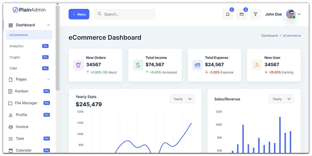 Bootstrap 5 Admin Dashboard Template