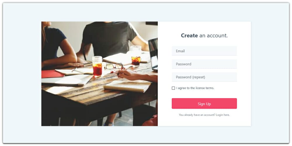 Registration Form With Photo