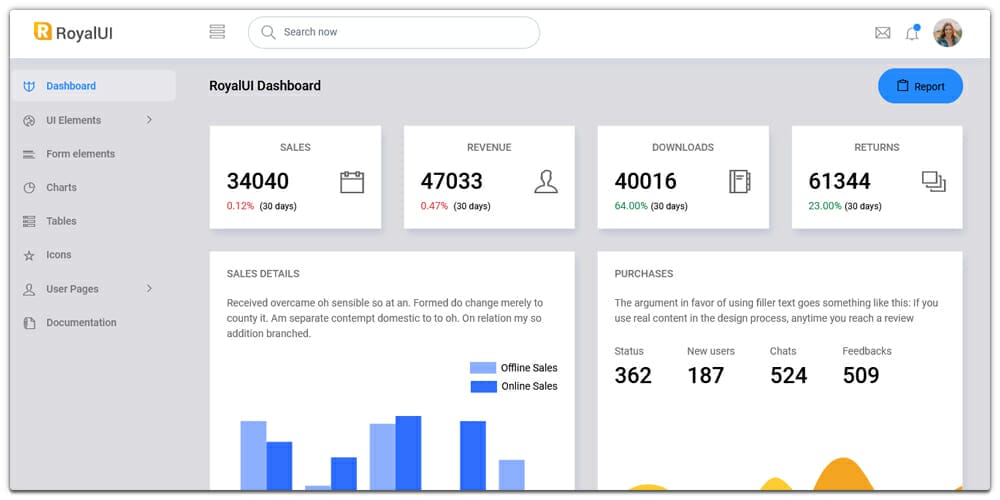 RoyalUI Bootstrap 4 Admin Template