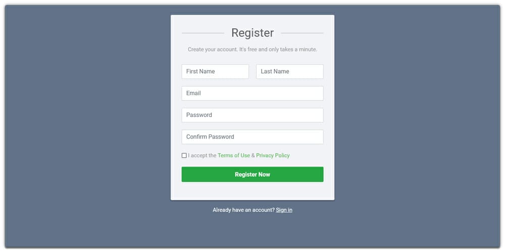 Simple Registration Form