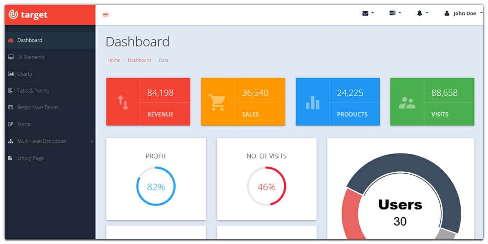 Target Responsive Bootstrap Admin Template