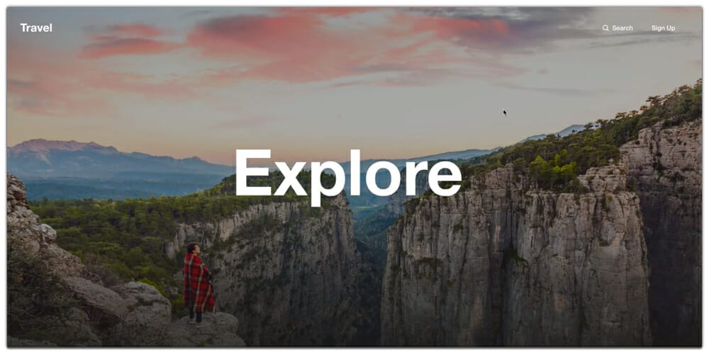 Travel Web Design Parallax Tutorial