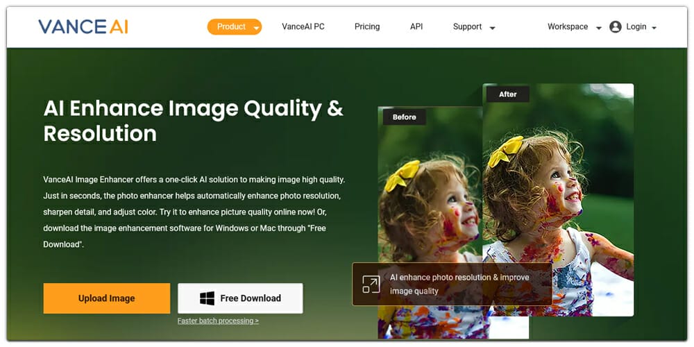 VanceAI Image Enhancer