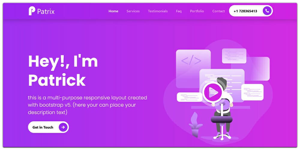 Bootstrap 5 Portfolio Template