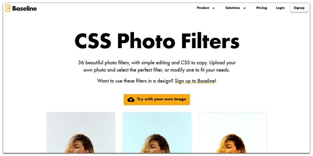 CSS Photo Filters