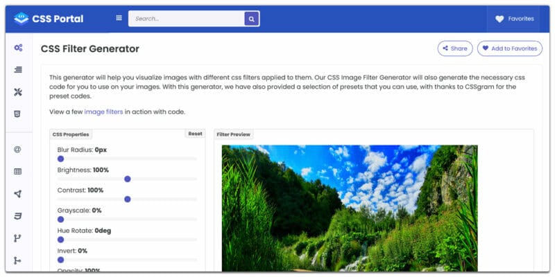 CSS Filter Generators & Libraries » CSS Author