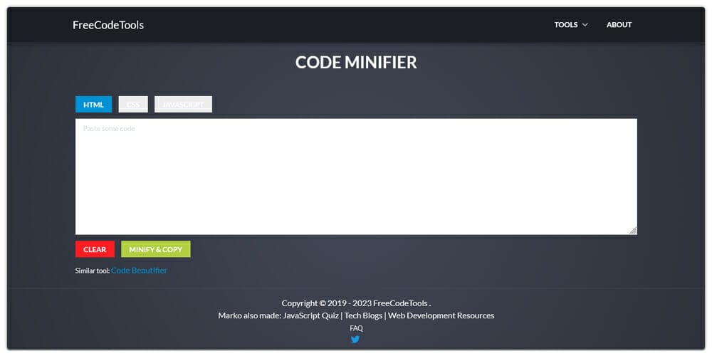Code Minifier