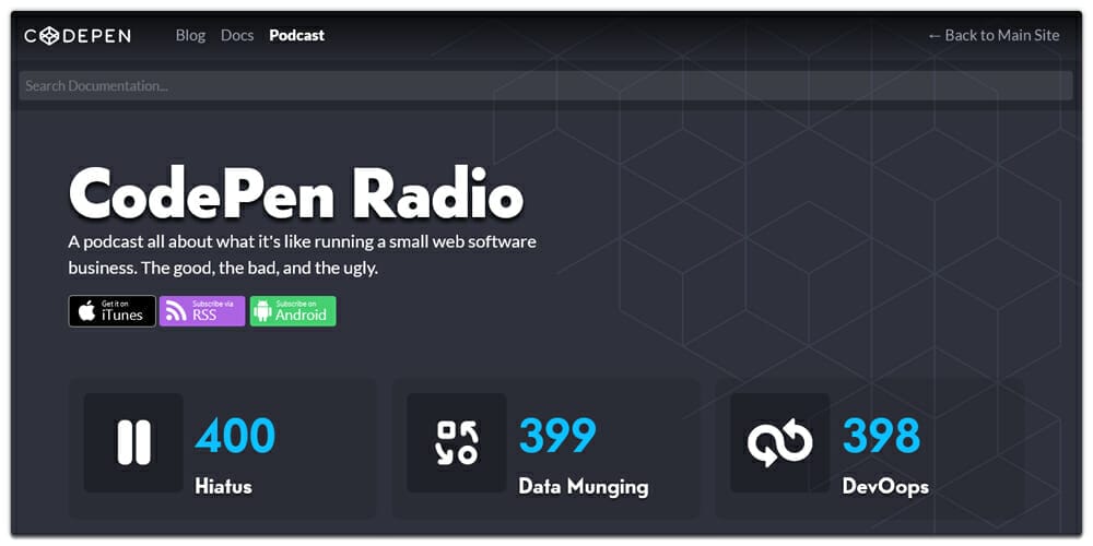 CodePen Radio